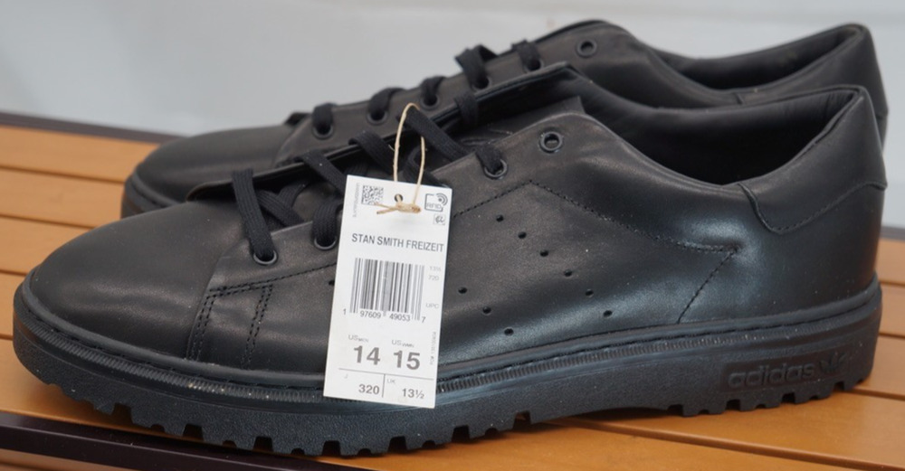 adidas Originals Stan Smith Freizeit Core Black Men's Size 14 New JI1496 Rare